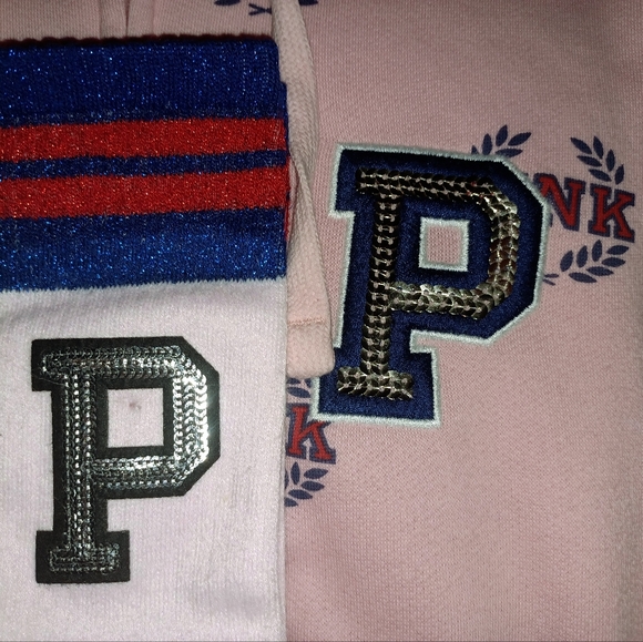 RARE HTF VS PINK LOGO GORGEOUS SEQUINS HOODIE SIZE LARGE LITTLE OVERSIZED - Picture 11 of 12